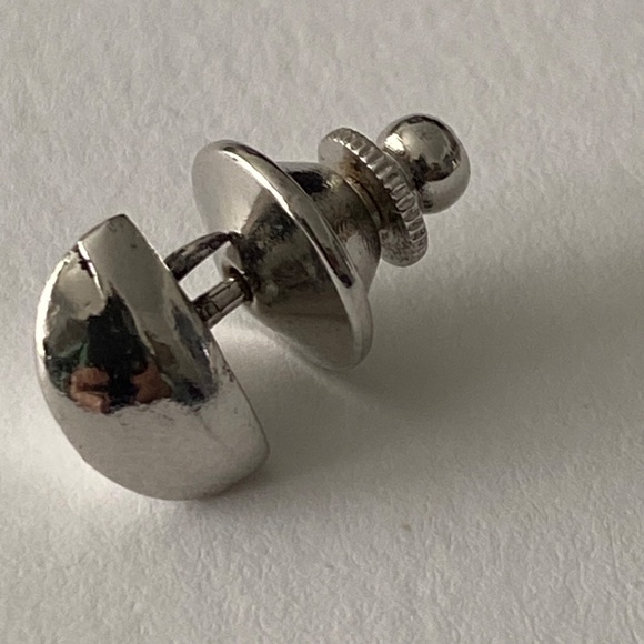 Vintage 60s NASA Apollo Space Age Silver Tone Tie Tack Pin - Picture 3 of 4